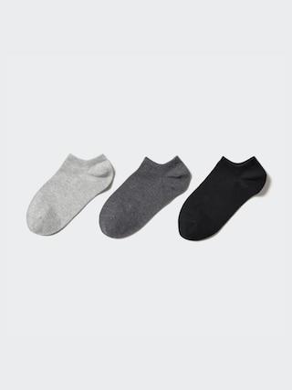 Womens Short Socks (3 Pairs) Gray US W 7.5-10 UNIQLO US Product Image