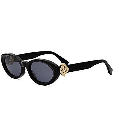 Womens Diamond Black 53MM Oval Sunglasses Product Image