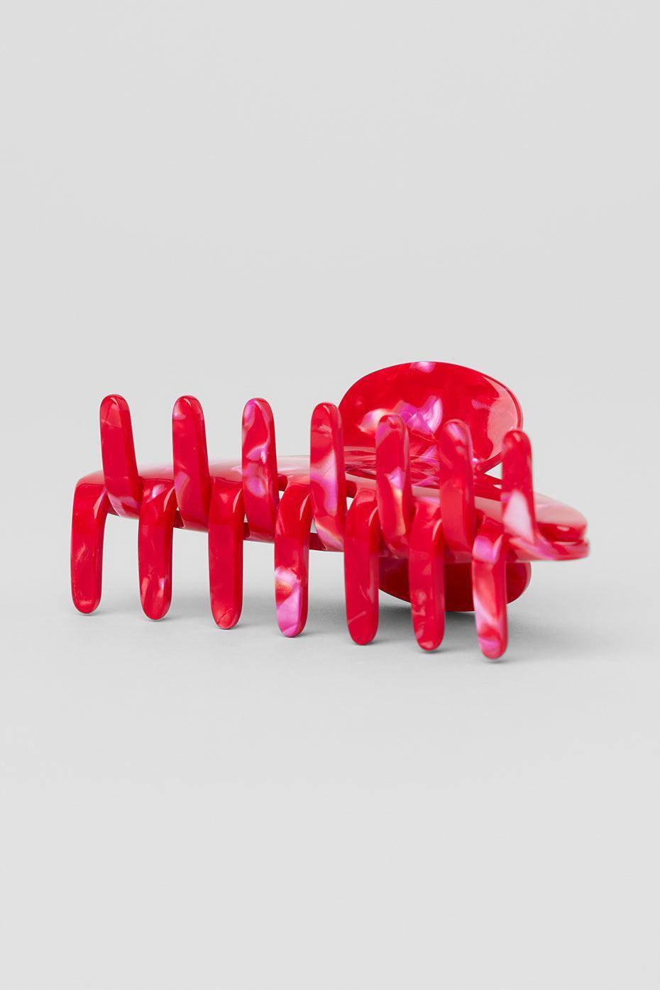 90's Claw Clip - Red Ribbon Twist Female Product Image