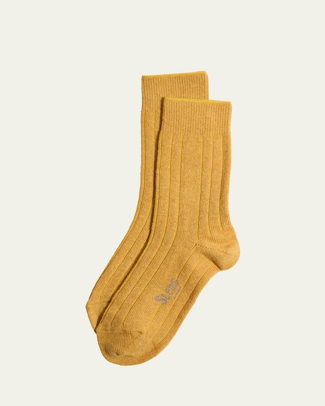 Ribbed Lux Cashmere Socks Product Image