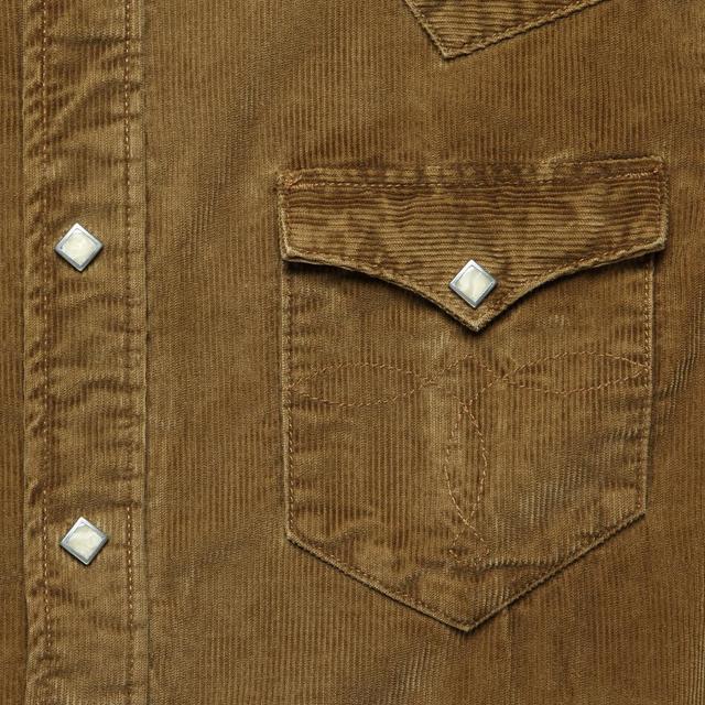 Corduroy Western Shirt - Tan Product Image