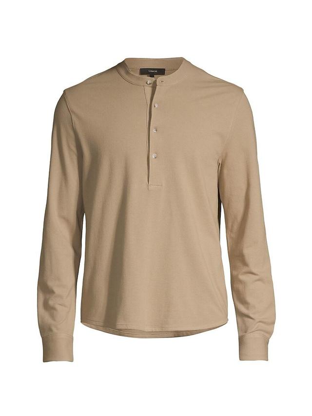 Vince Cotton Piqu Henley Product Image