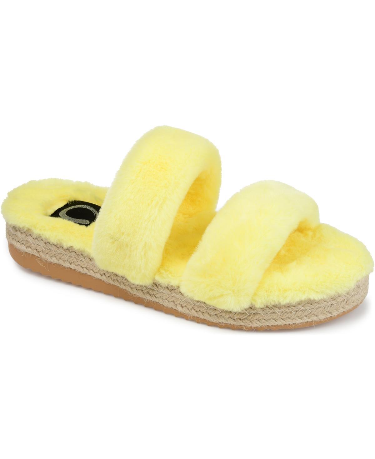 Journee Collection Relaxx Womens Slippers Yellow Product Image