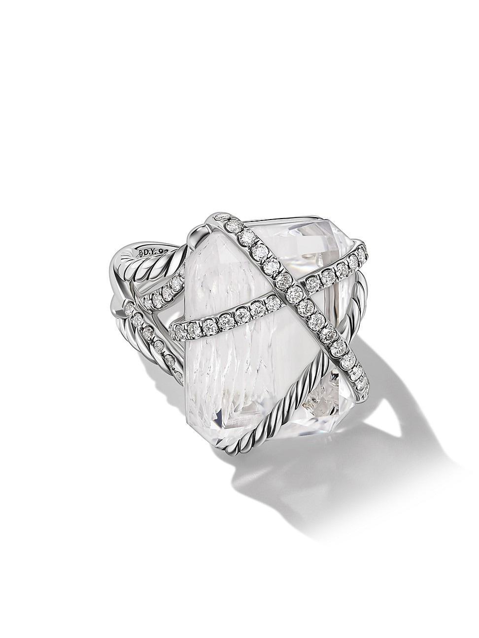 Womens Cable Wrap Ring in Sterling Silver Product Image