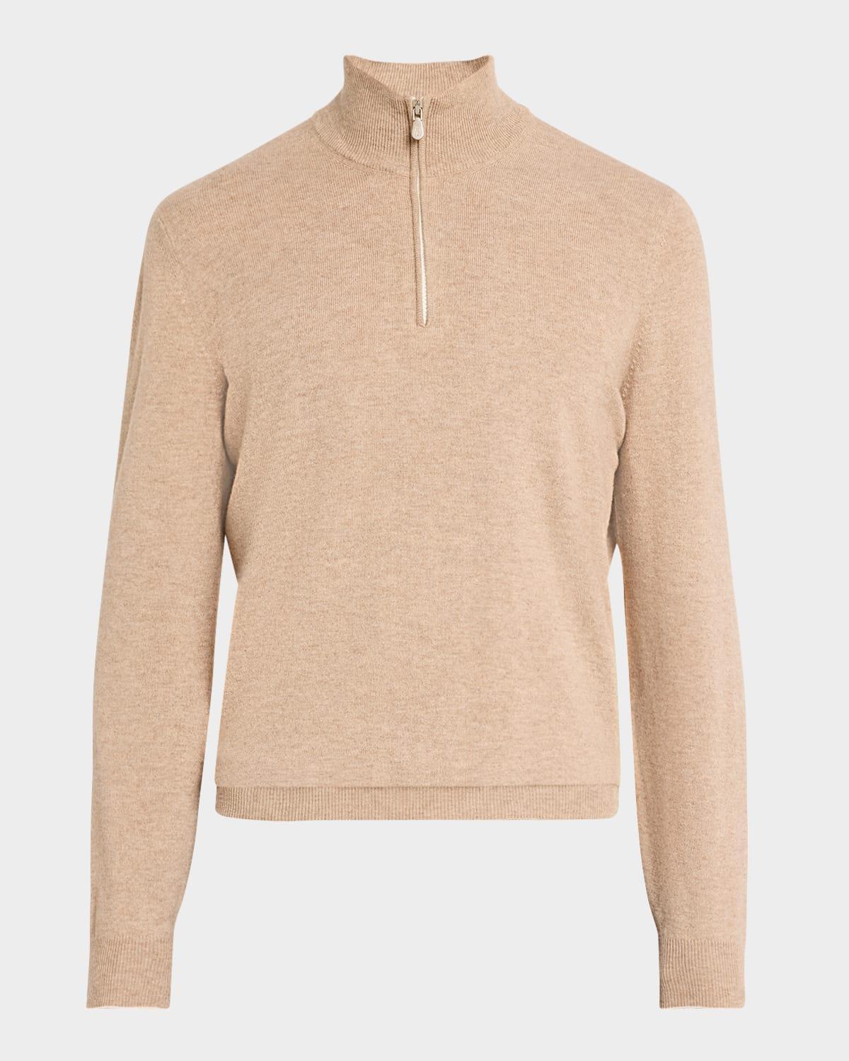 Mens Cashmere Quarter-Zip Sweater Product Image