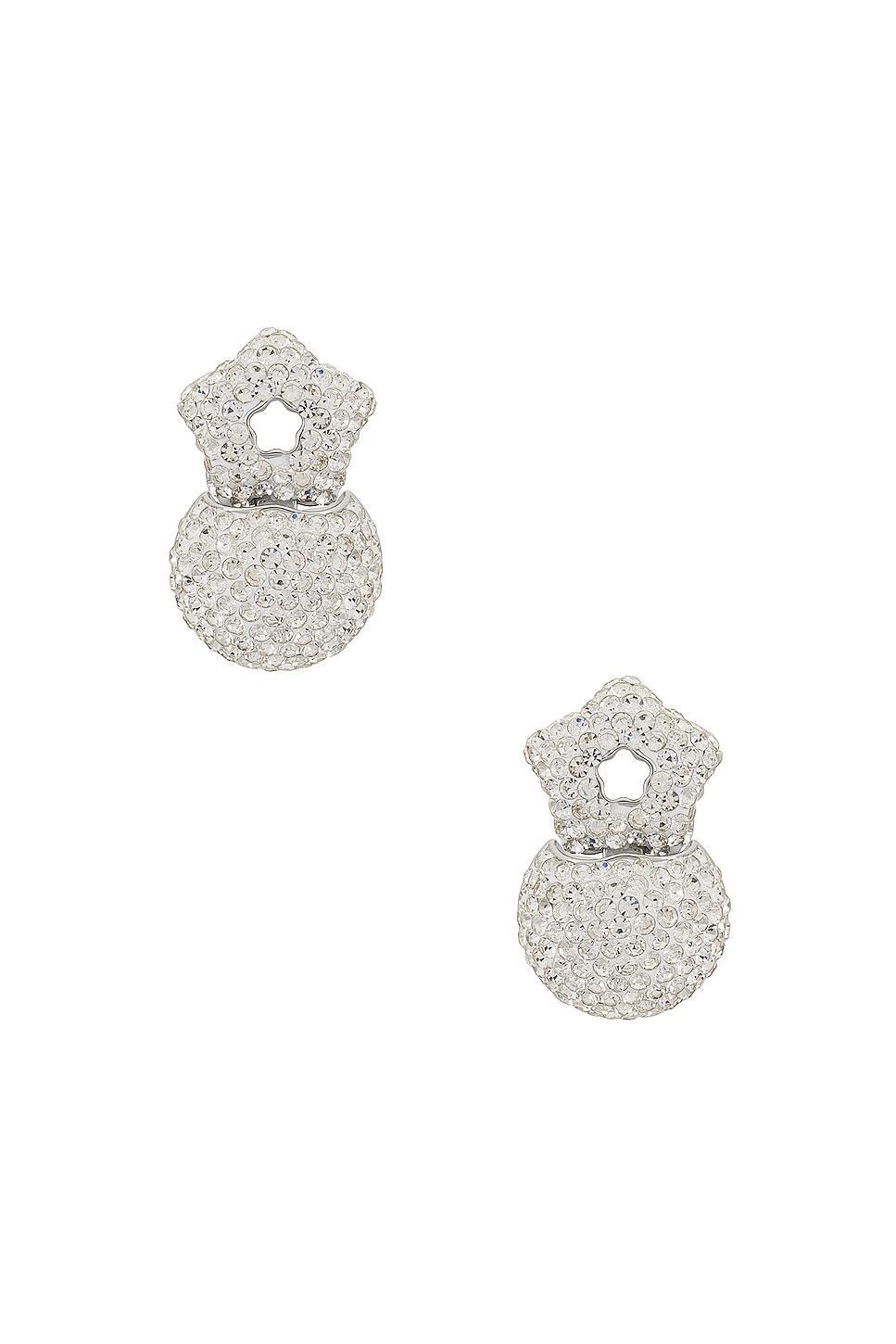 Lele Sadoughi Star Flower Hinge Earrings Metallic Silver.. Product Image