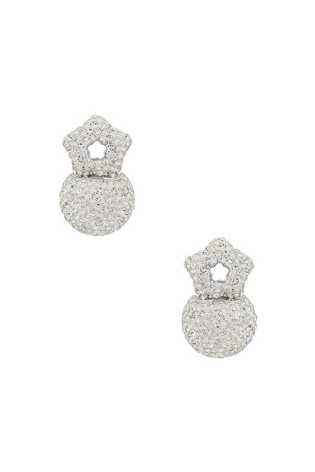 Lele Sadoughi Star Flower Hinge Earrings in Metallic Silver Product Image