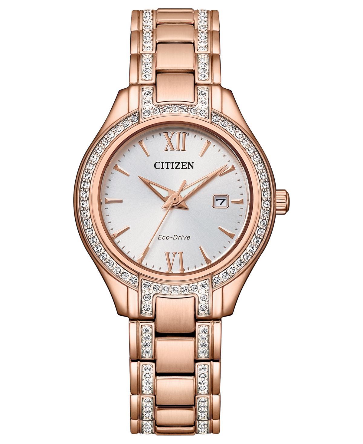 Citizen Eco-Drive Womens Silhouette Crystal Stainless Steel Bracelet Watch 30mm Product Image