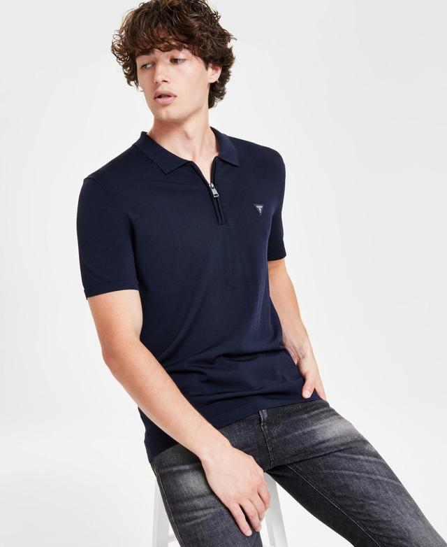 Men's Dane Solid Quarter-Zip Tech Polo Shirt  Product Image