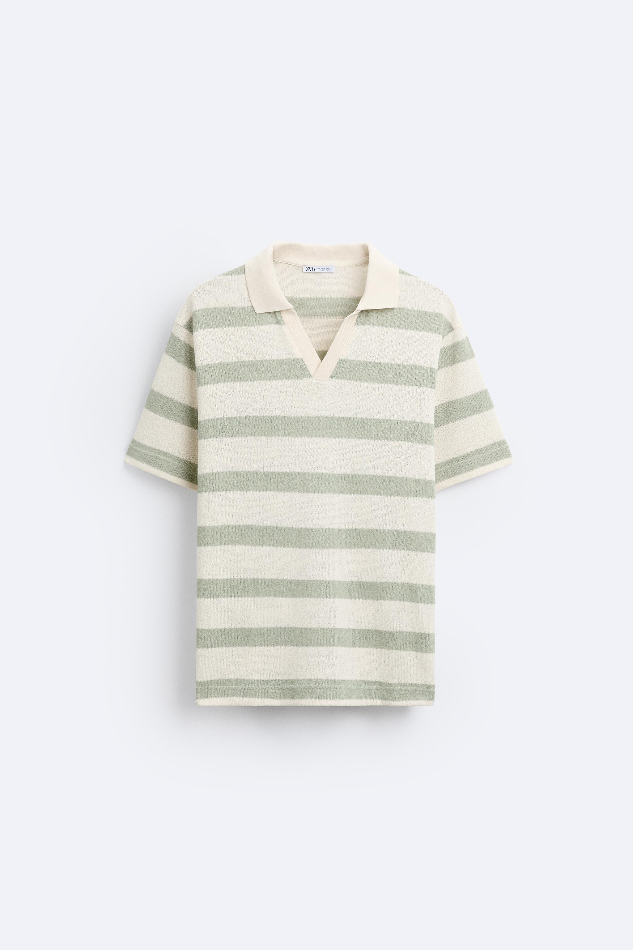 TEXTURED STRIPED POLO Product Image