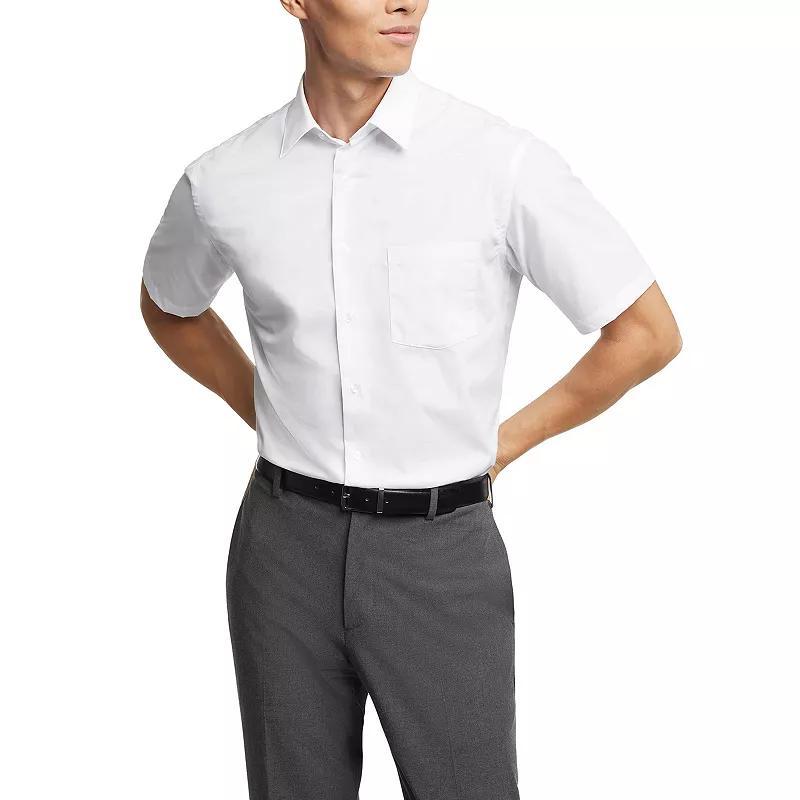 Van Heusen Poplin Mens Regular Fit Easy Care Short Sleeve Dress Shirt, 17.5 Product Image