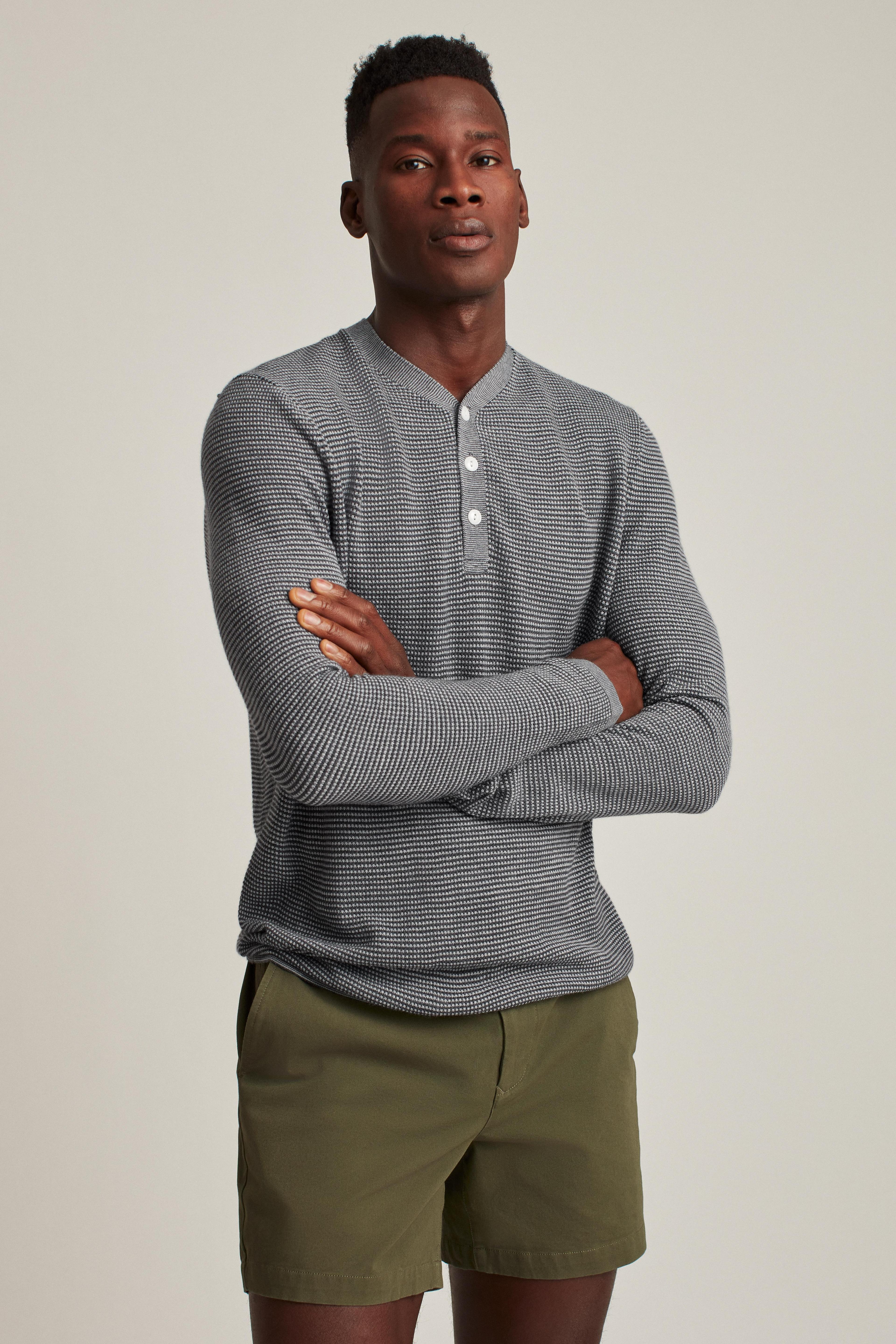 Merino Hybrid Henley Product Image