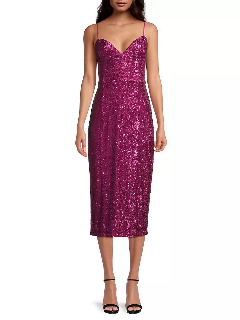 Social Occasion Sequined Cocktail Dress Product Image