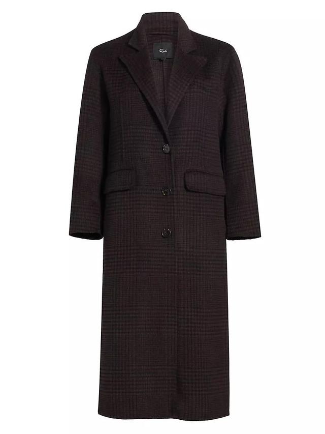 Gallery Plaid Wool-Blend Coat Product Image