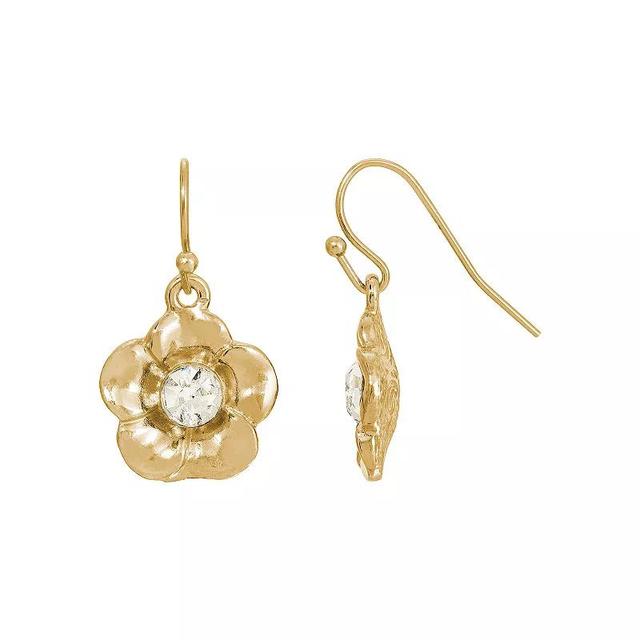 1928 Flower Drop Earrings, Womens, White Product Image