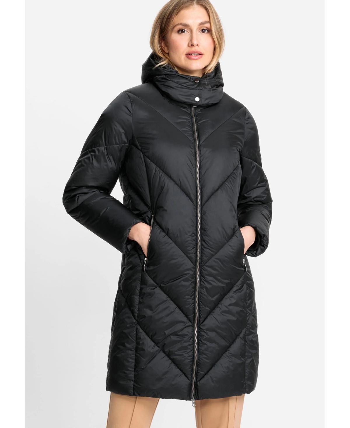 Olsen Womens Longline Quilted Coat with Removable Hood made with 3M Thinsulate[Tm] Product Image