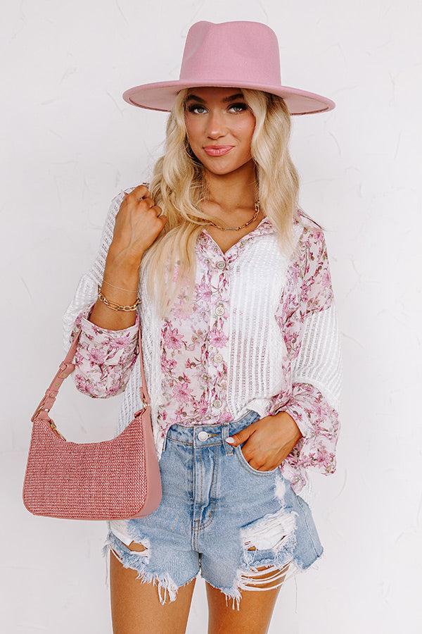 Romantic Bliss Knit Button Up Product Image