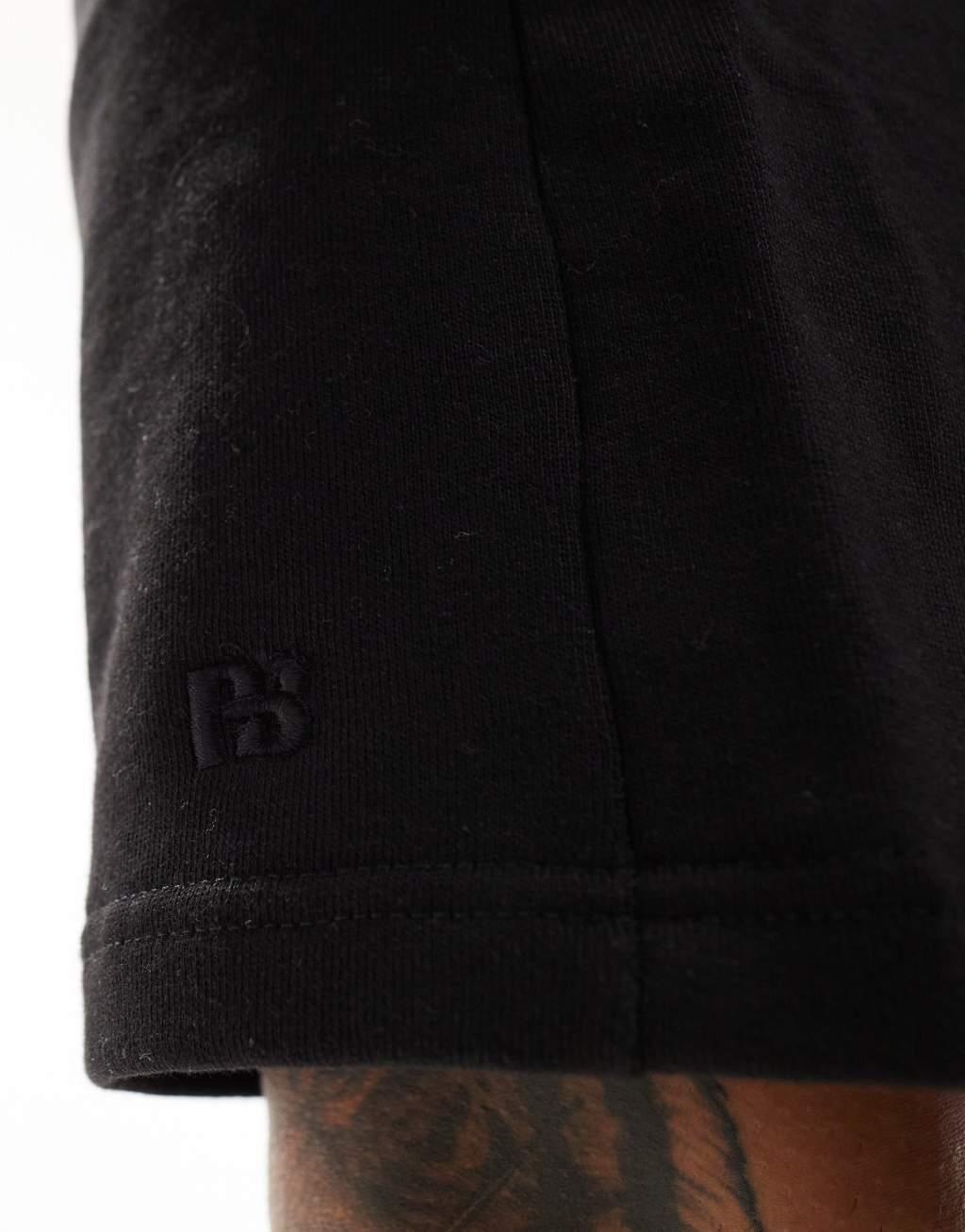 Pull&Bear basic jersey shorts in black Product Image