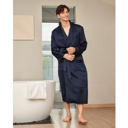 22 Momme Lapel Collar Long Silk Robe Product Image