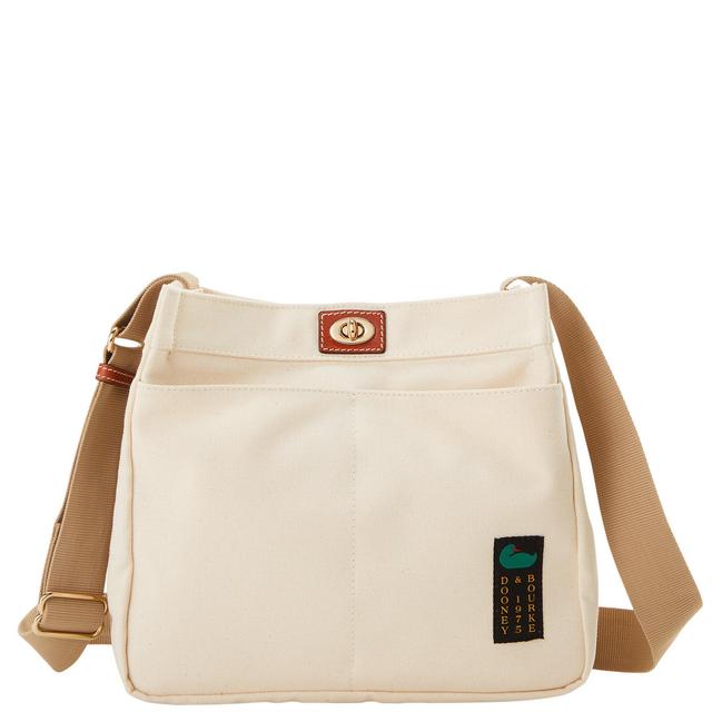 Dooney & Bourke Womens Canvas Fabric Crossbody 32 Bag in Natural Product Image