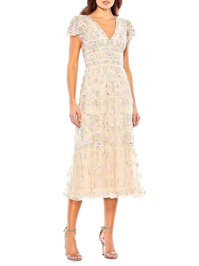 Womens Floral Midi Dress Product Image