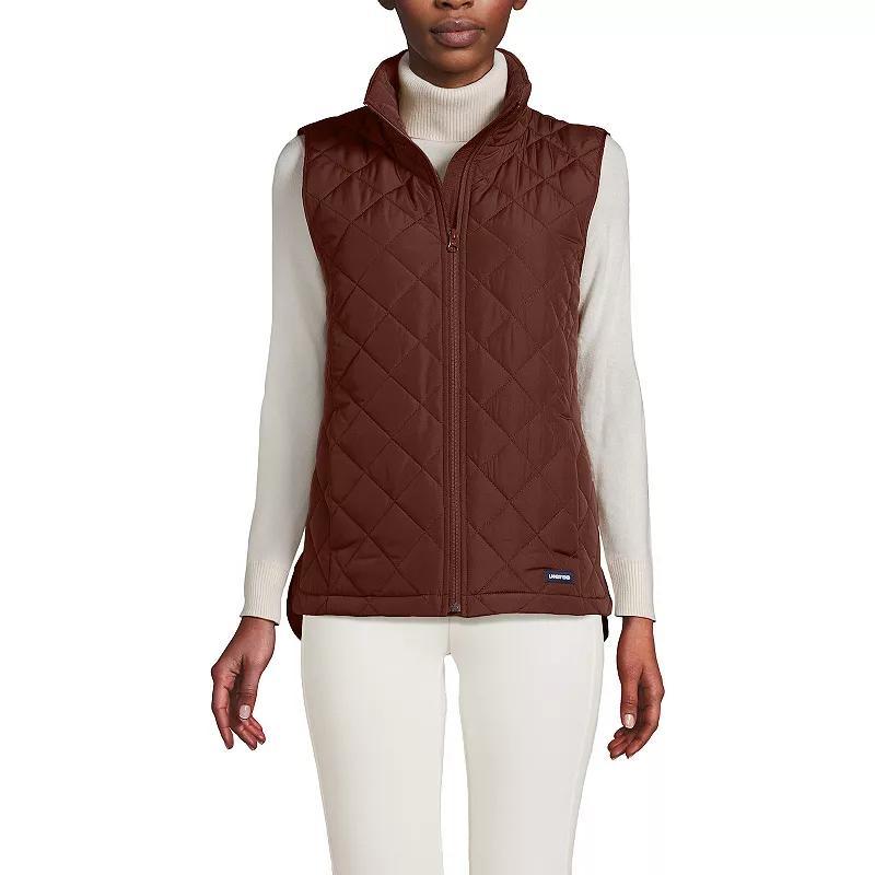 Petite Lands End Insulated Vest, Womens Sweet Orange Product Image