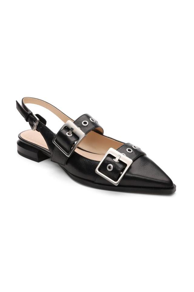 Villa Black Leather Slingback Product Image