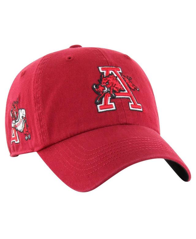 47 Brand Mens Cardinal Arkansas Razorbacks Vintage Sure Shot Franchise Fitted Hat Product Image