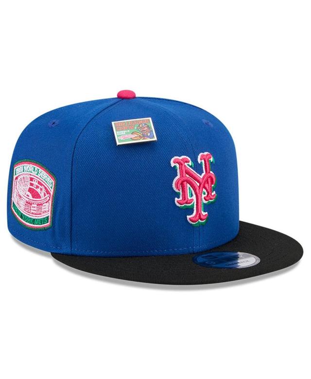 New Era Mens Royal New York Mets Watermelon Big League Chew Flavor Pack 9FIFTY Snapback Hat - Royal, Black Product Image