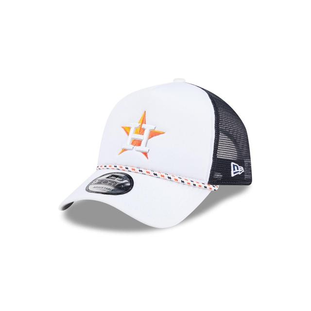 Houston Astros Court Sport 9FORTY A-Frame Trucker Hat Male Product Image