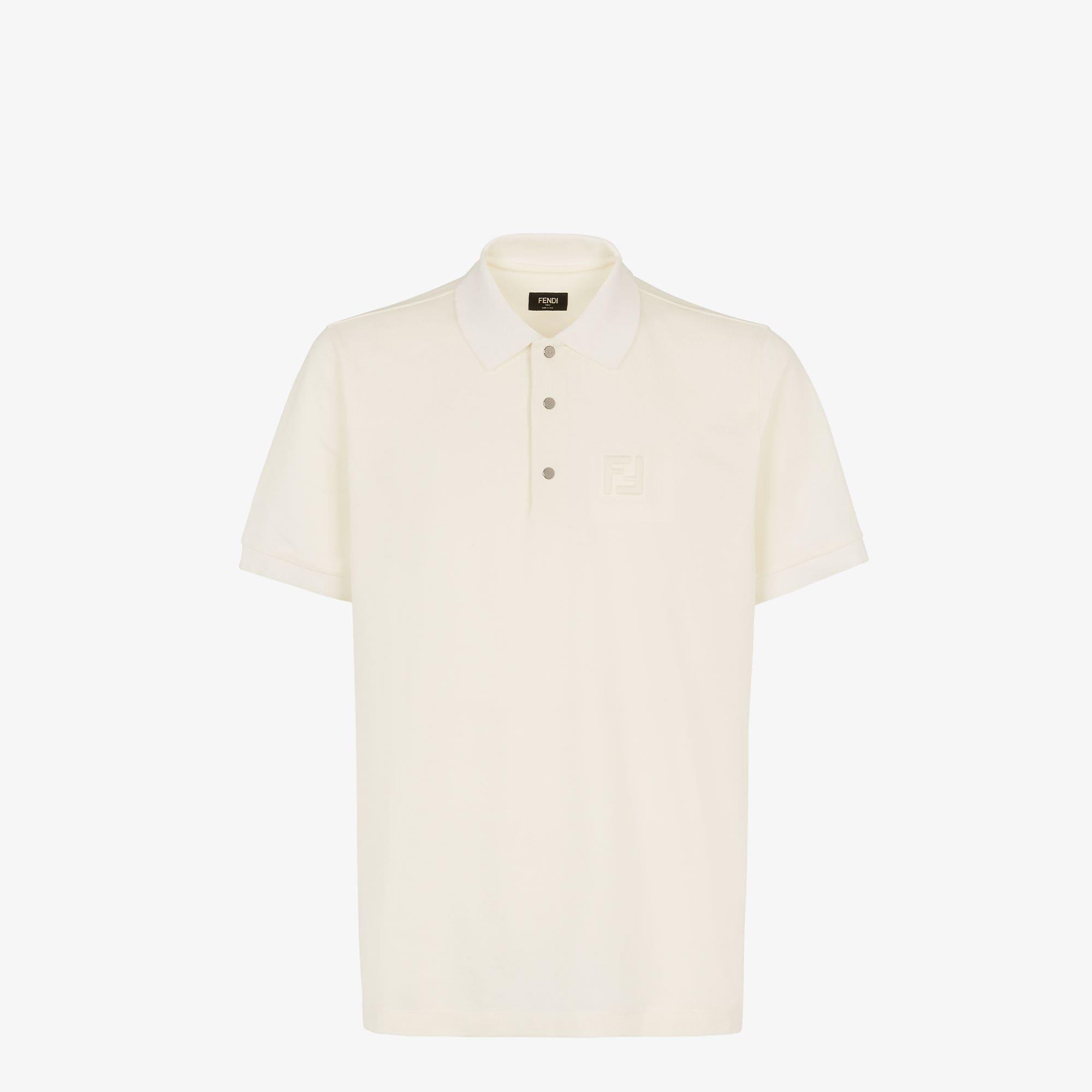 Polo shirtWhite cotton polo shirt Product Image