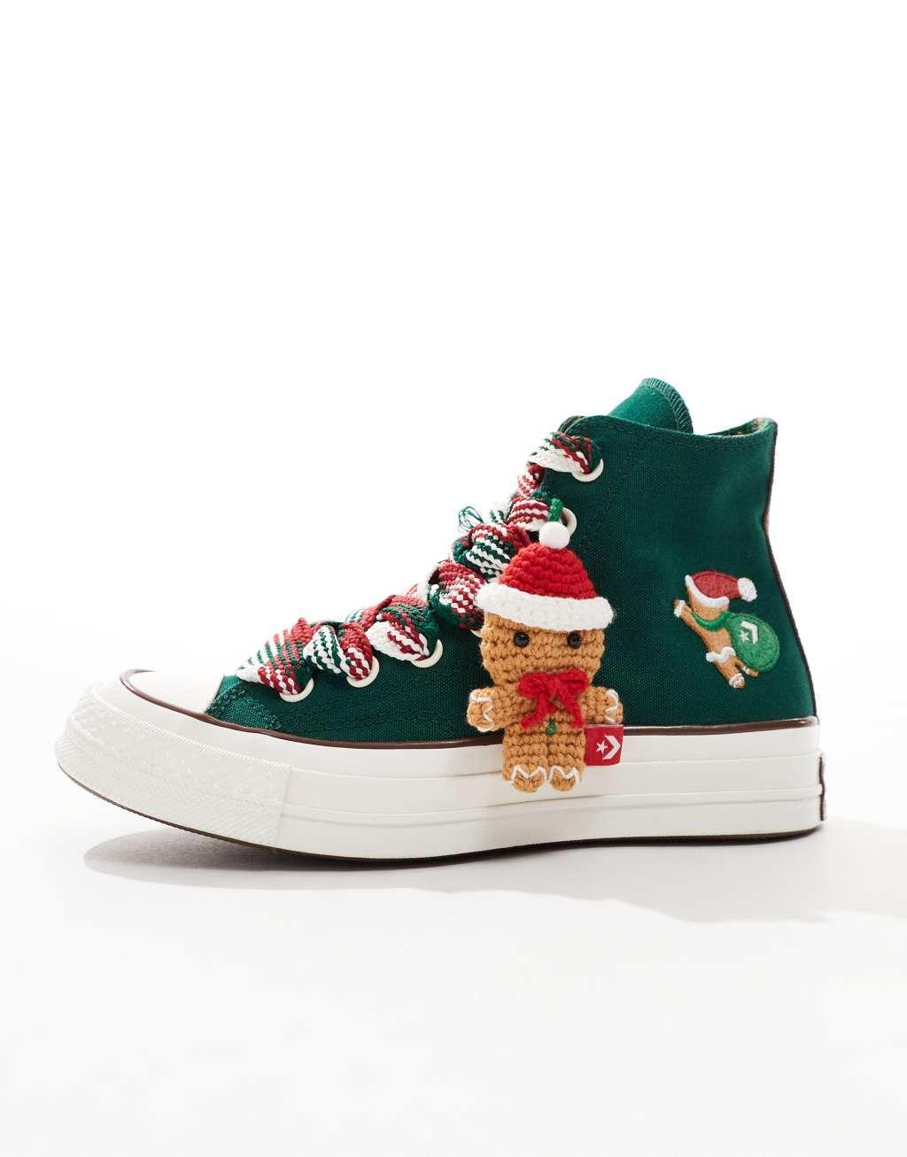 Converse Chuck 70 Christmas sneakers in green and red details  Product Image