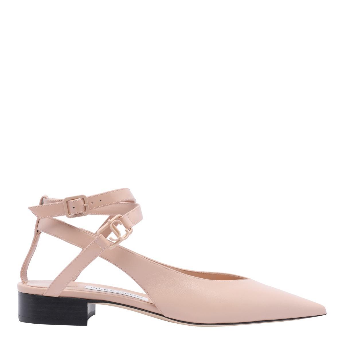 JIMMY CHOO Jemima Ballerina Shoes In Nude & Neutrals Product Image