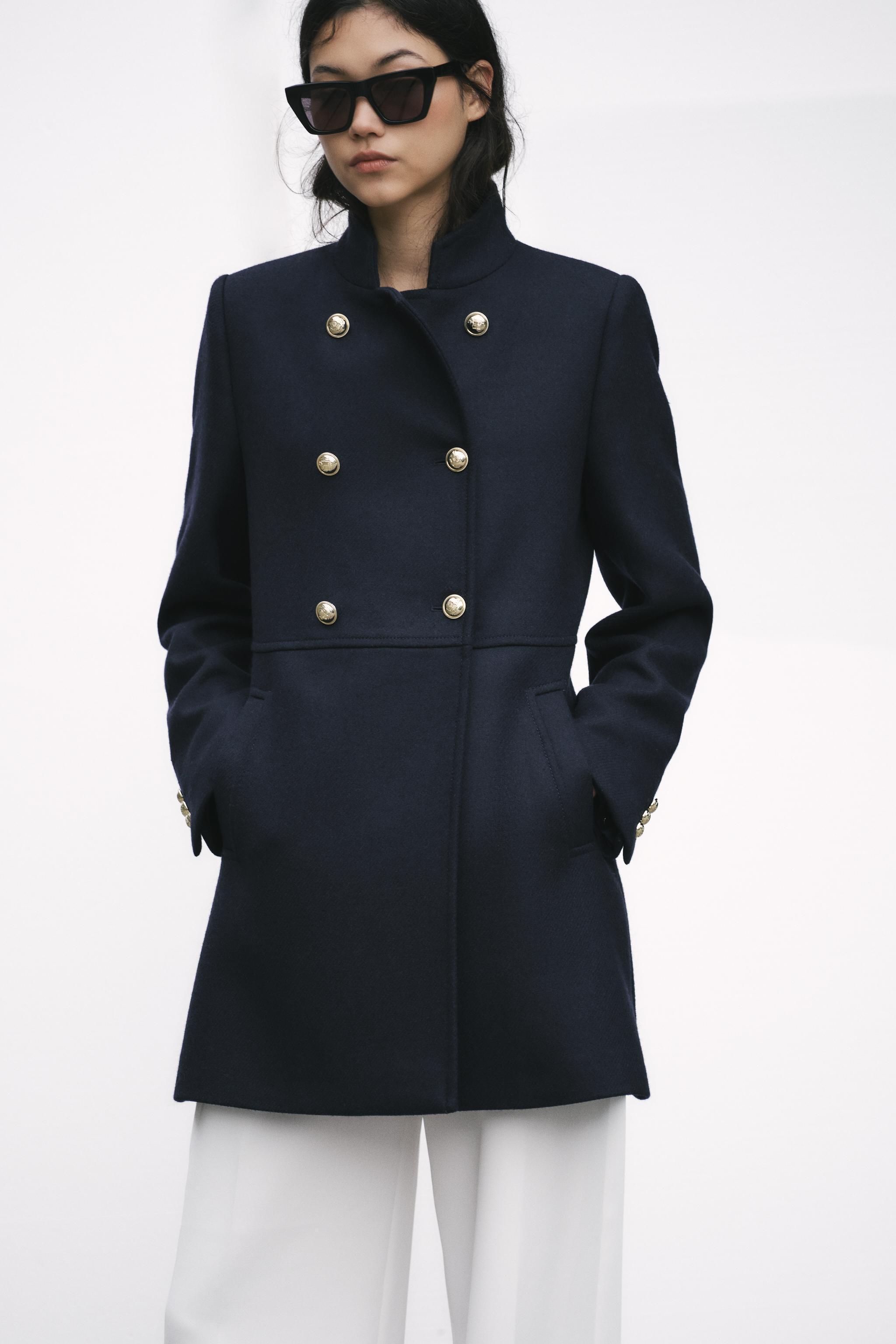 DOUBLE BREASTED WOOL BLEND COAT product image