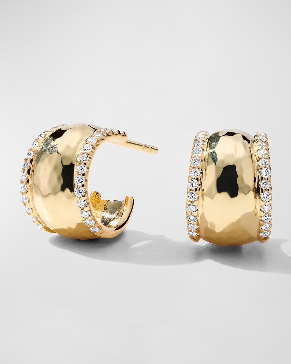 Womens Stardust Goddess 18K Yellow Gold & 0.23 TCW Diamond Huggie Hoop Earrings Product Image