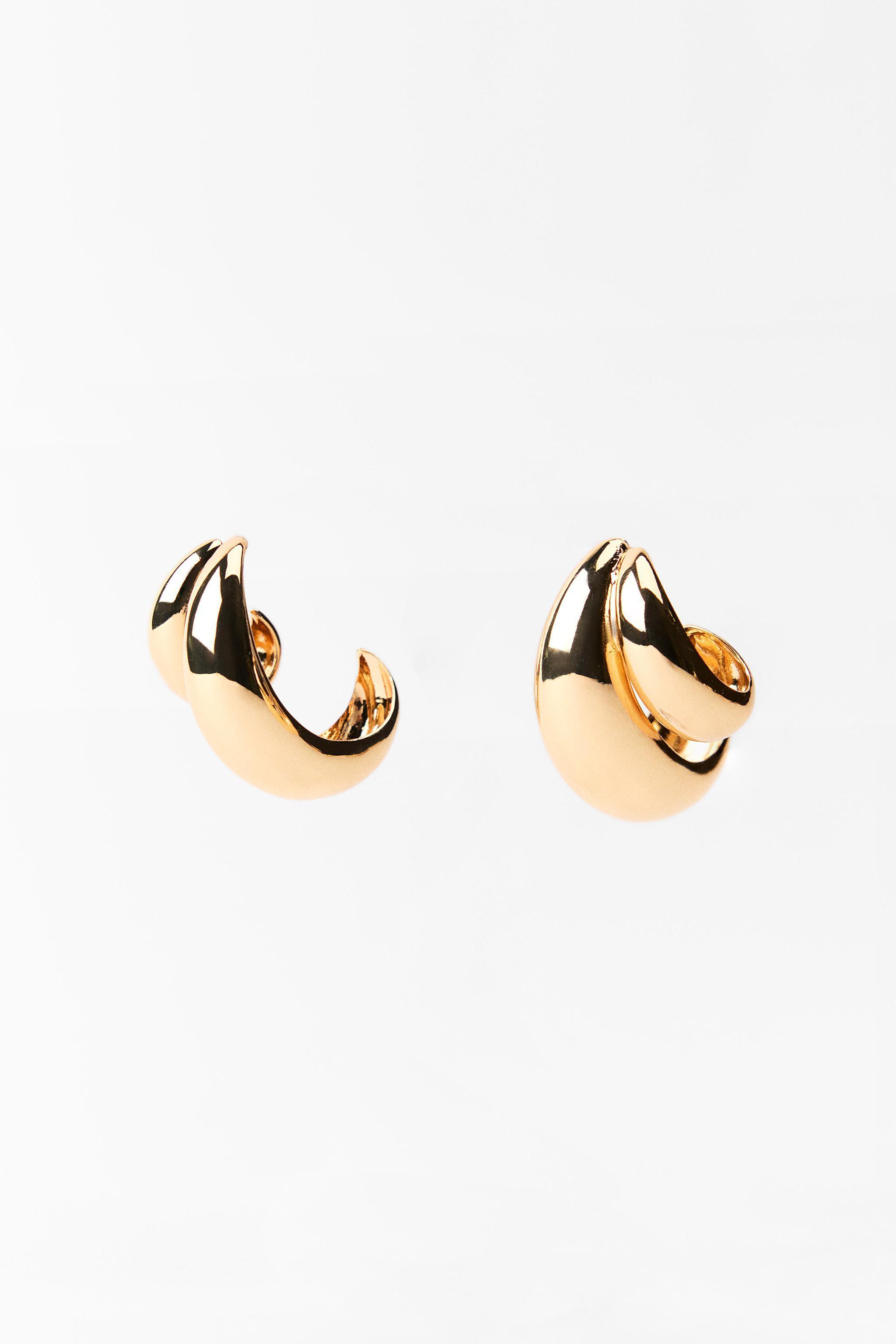 DOUBLE HALF HOOP EARRINGS Product Image