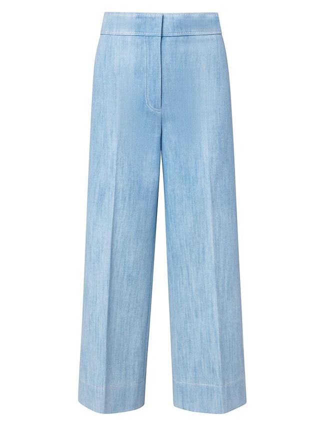 Akris punto Chieko Wide Leg Stretch Denim Pants Product Image