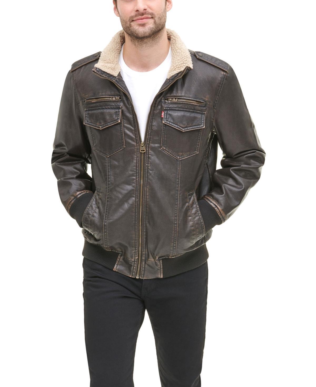 Levi's(r) Two-Pocket Military Bomber with Sherpa Lining (Earth) Men's Clothing Product Image