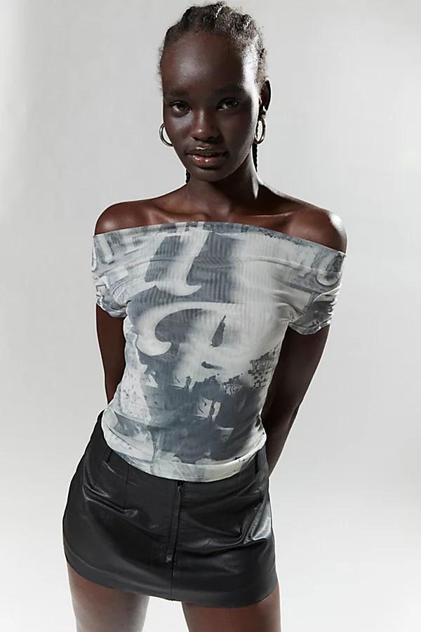 Silence + Noise Lara Mesh Off-The-Shoulder Top Womens at Urban Outfitters Product Image