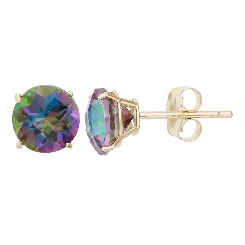 Designs by Gioelli Mystic Topaz 10k Gold Stud Earrings, Womens, Green Product Image