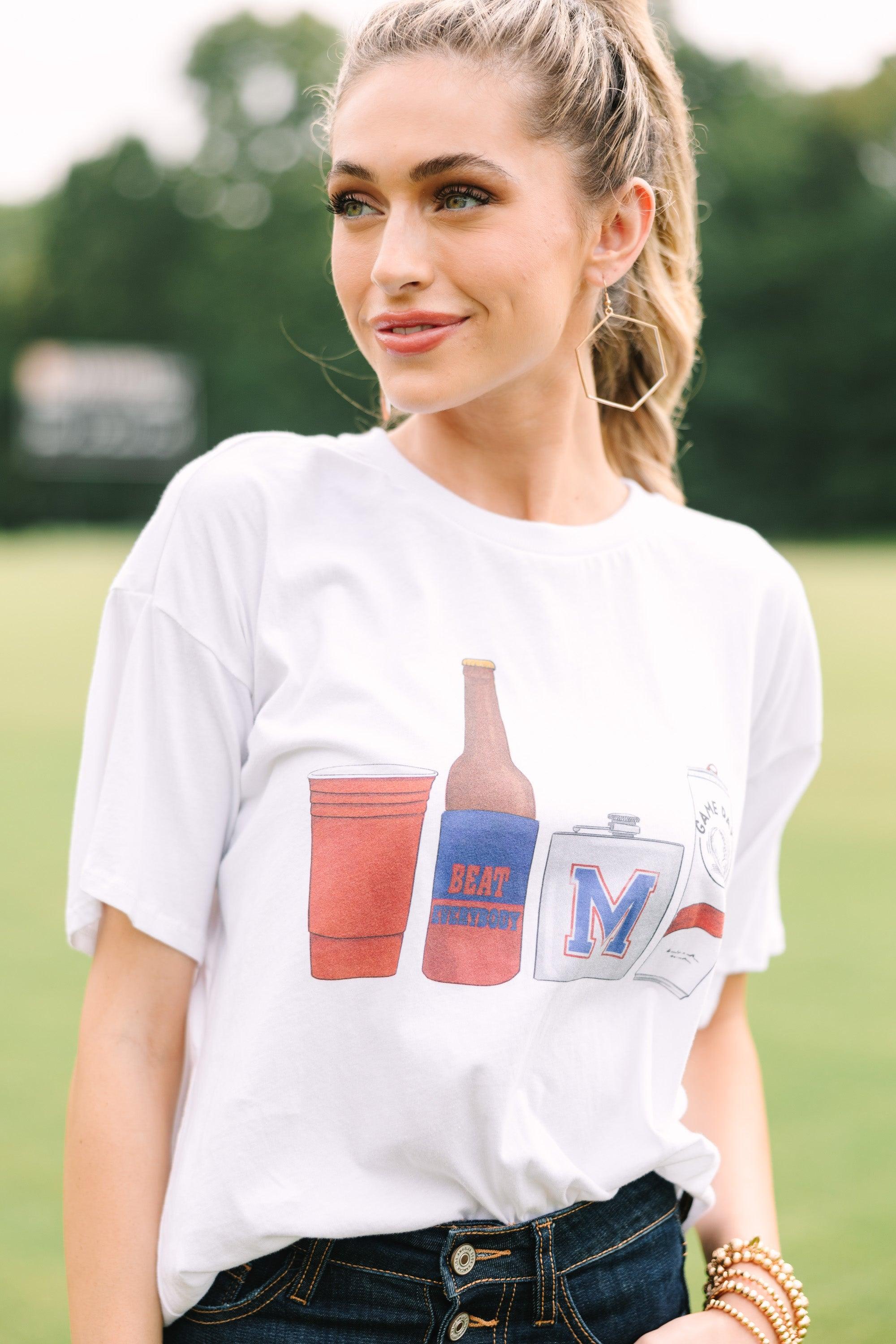 Drink Local Navy And Cardinal Red Gameday Graphic Tee Female Product Image