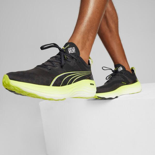 PUMA ForeverRun NITROâ¢ Men's Running Shoes in Black/Lime Pow/Mineral Grey Product Image