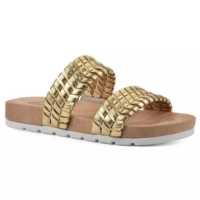 Cliffs by White Mountain Thankful Womens Slide Sandals Gold Grey Smo Product Image