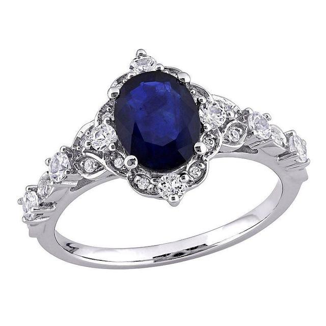 Stella Grace 10K White Gold Diffused Sapphire, White Sapphire & Diamond Accent Ring, Womens 14k Whgold Product Image