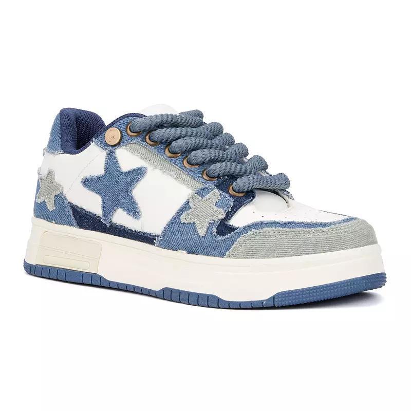 Olivia Miller Stars Womens Low Top Sneakers Blue Product Image