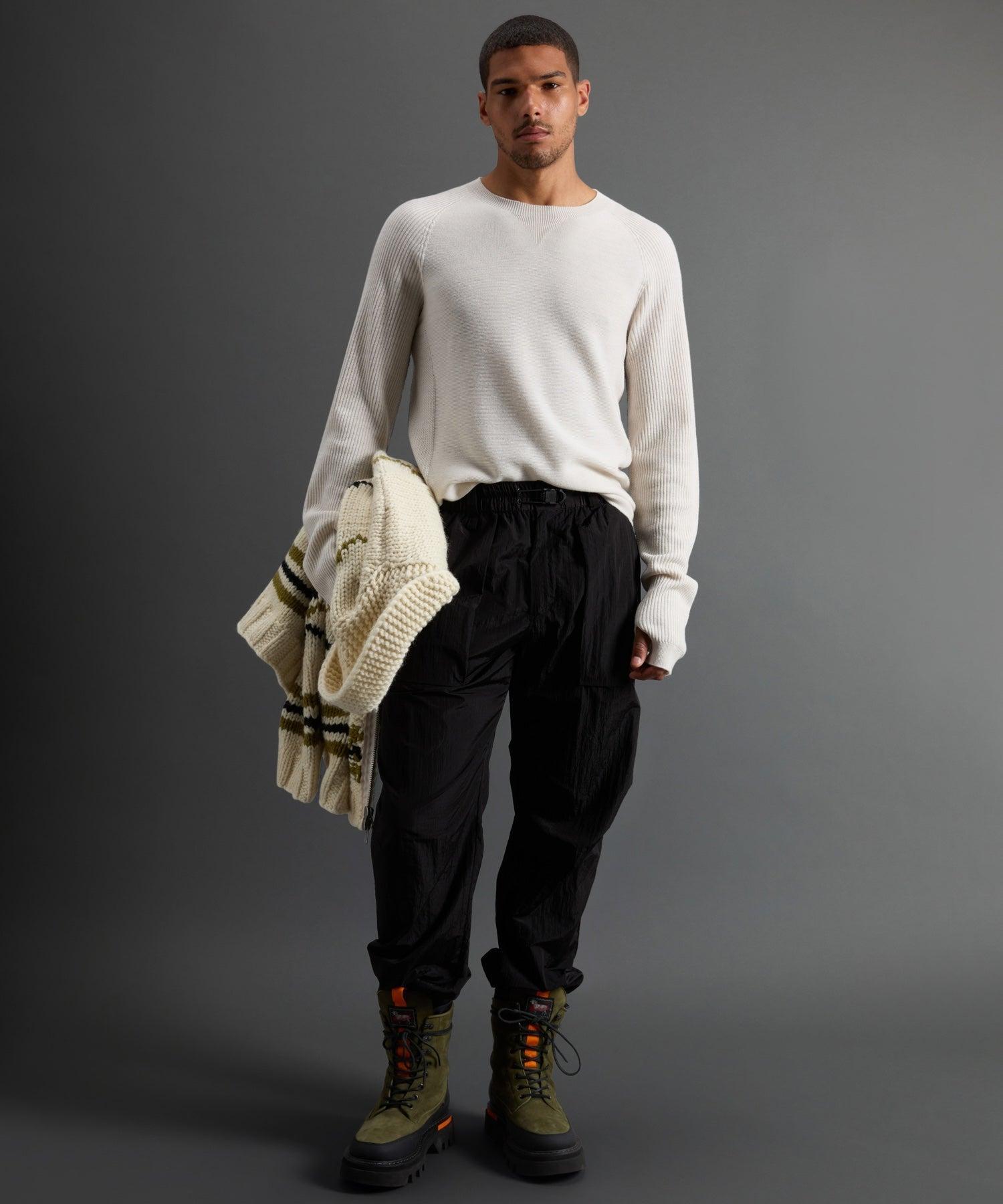 Todd Snyder X Woolrich Technical Merino Crewneck in Cream Product Image