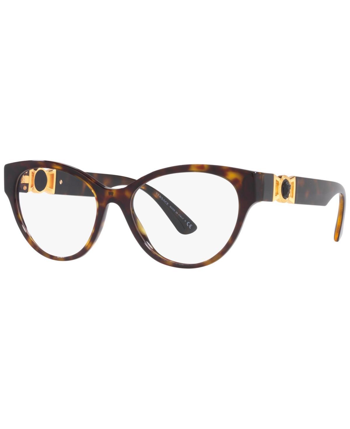 Versace Womens Round Eyeglasses, VE3313 - Brown Transparent Gradient Beige Product Image