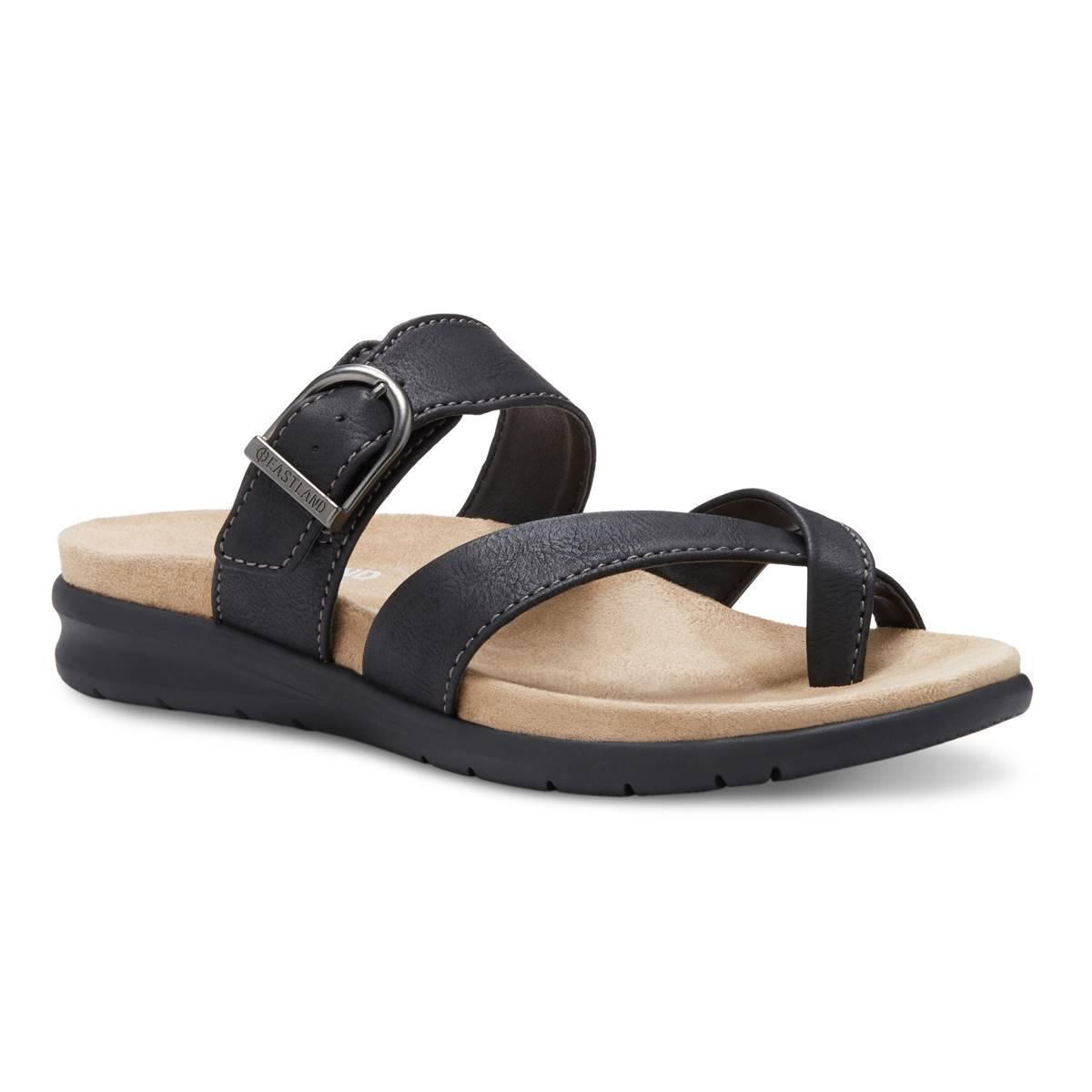 Eastland Sienna Womens Slide Sandals Light Grey Product Image