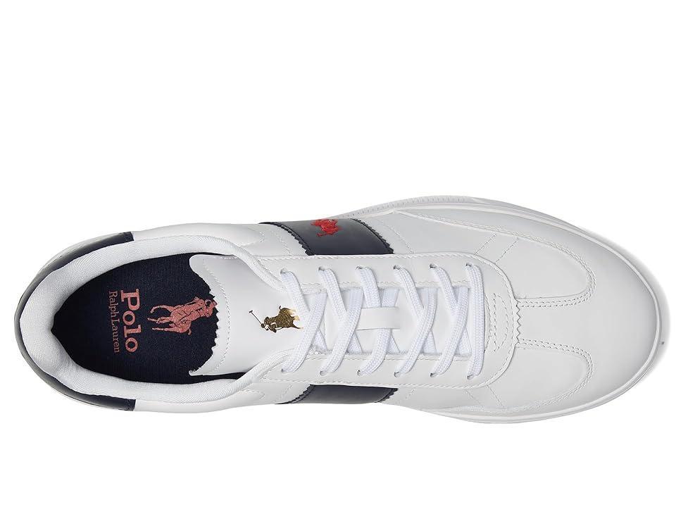 Polo Ralph Lauren Heritage Aera (White/Navy/Red) Men's Shoes Product Image