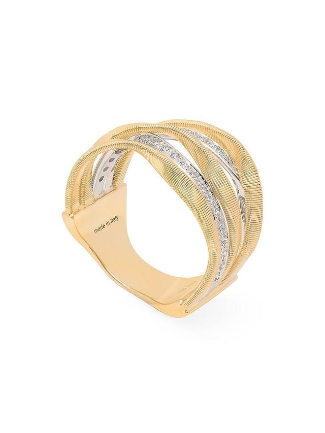 Womens Marrakech Two-Tone 18K Gold & 0.3 TCW Diamond 5-Strand Ring Product Image